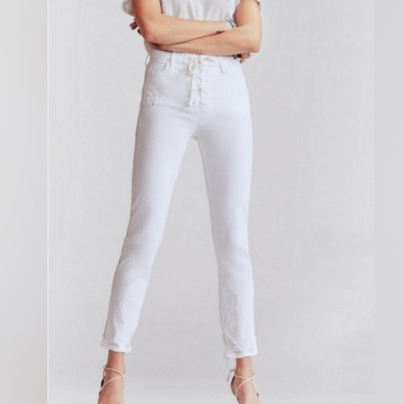 MOTHER Denim - MOTHER Superior The Lace Up Dazzler Ankle Chew